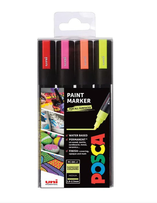 EAN 8435009951640 - POSCA PC-5M Naranja, Rosa, Rojo, Amarillo 4 pieza(s) imagen 1