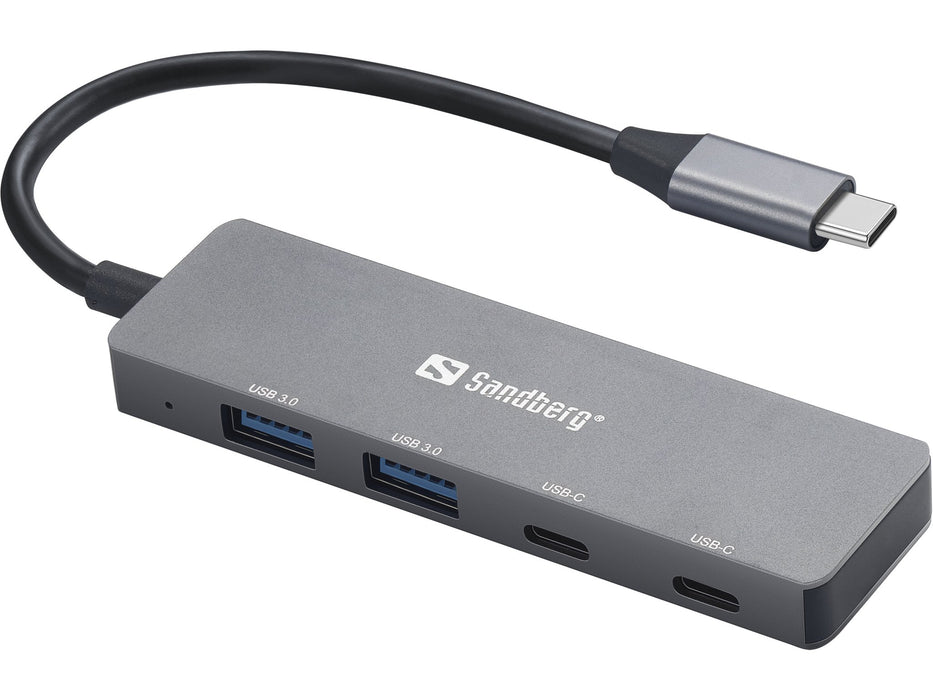 EAN 5705730136504 - Sandberg 136-50 hub de interfaz USB Tipo C 5000 Mbit/s Gris imagen 1
