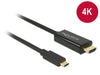 EAN 4043619852581 - DeLOCK 85258 adaptador de cable de vídeo 1 m USB Tipo C HDMI Negro imagen 1