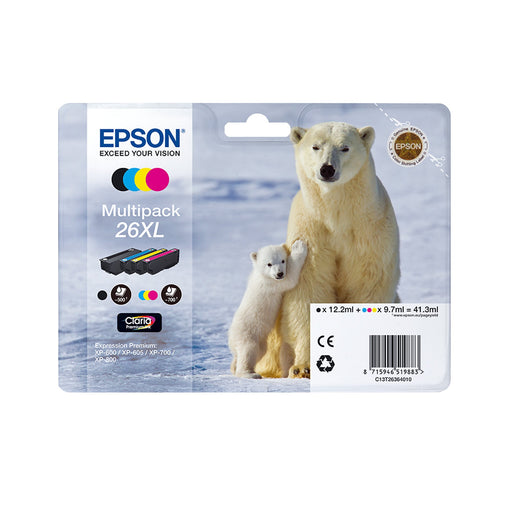EAN 8715946626970 - Epson Polar bear C13T26114022 cartucho de tinta 1 pieza(s) Original Rendimiento estándar Negro imagen 2