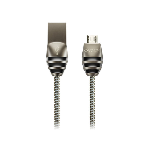 EAN 5291485004026 - Canyon CNS-USBM5DG cable USB USB 2.0 1 m USB A Micro-USB A Negro, Gris imagen 2