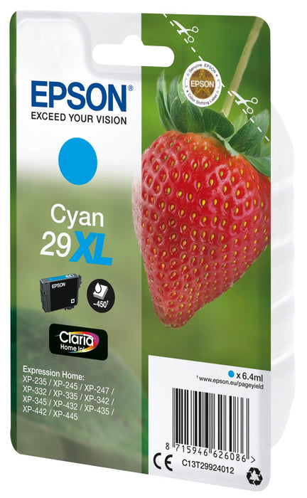 EAN 8715946626093 - Epson Strawberry C13T29924022 cartucho de tinta 1 pieza(s) Original High (L) Yield Cian imagen 1