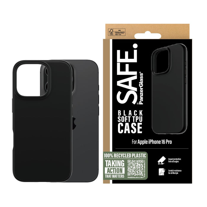 EAN 5715685003356 - PanzerGlass SAFE. by ® TPU Case Black iPhone 16 Pro funda para teléfono móvil Negro imagen 2