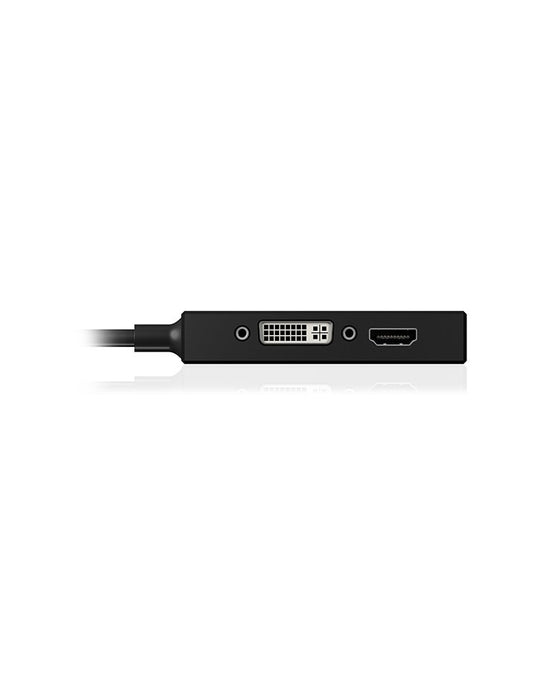 EAN 4250078165651 - ICY BOX IB-AC1032 Mini DisplayPort DVI-D + VGA (D-Sub) + HDMI Negro imagen 8