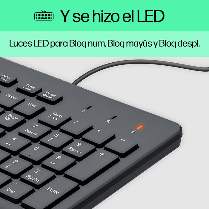 EAN 0196548244232 - HP 150 USB-A Wired Keyboard teclado Universal Negro imagen 7