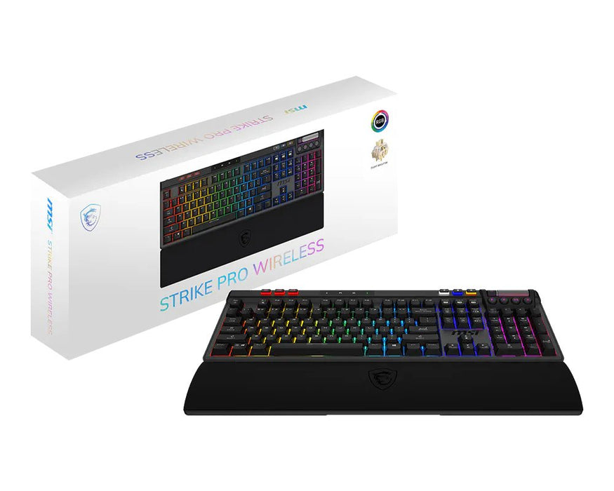 EAN 4711377270137 - MSI STRIKE PRO WIRELESS teclado Juego USB + Bluetooth QWERTY Inglés de EE. UU. Negro imagen 5