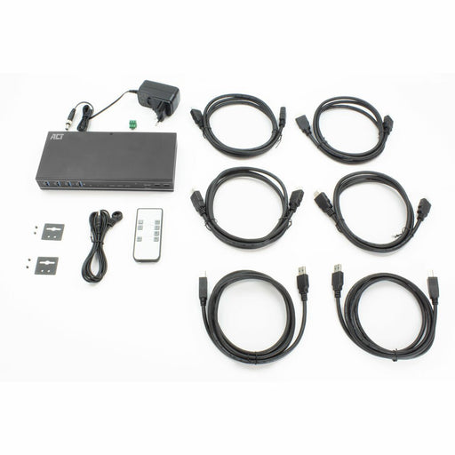 EAN 8716065554090 - ACT AC7914 interruptor KVM Negro imagen 2