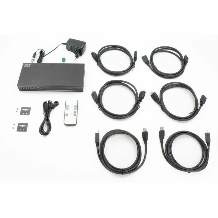 EAN 8716065554090 - ACT AC7914 interruptor KVM Negro imagen 2