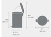 EAN 8710755254406 - Brabantia NewIcon 20 L Alrededor Acero Gris imagen 7