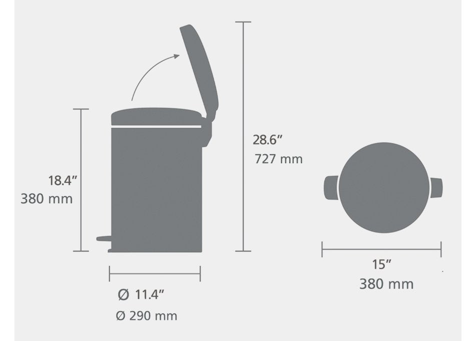 EAN 8710755254406 - Brabantia NewIcon 20 L Alrededor Acero Gris imagen 7