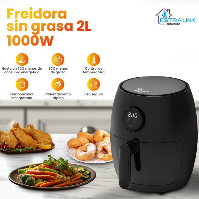 EAN 5906168633218 - Extralink HOME AIR FRYER 2L EU SJ-200 freidora Sencillo Independiente 1000 W Freidora de aire caliente Ne imagen 27