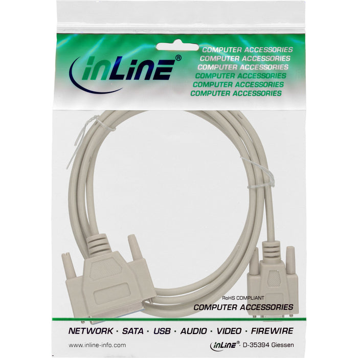 EAN 4043718002726 - InLine 12122 cable de serie Beige 2 m DB-9 DB-25 imagen 3