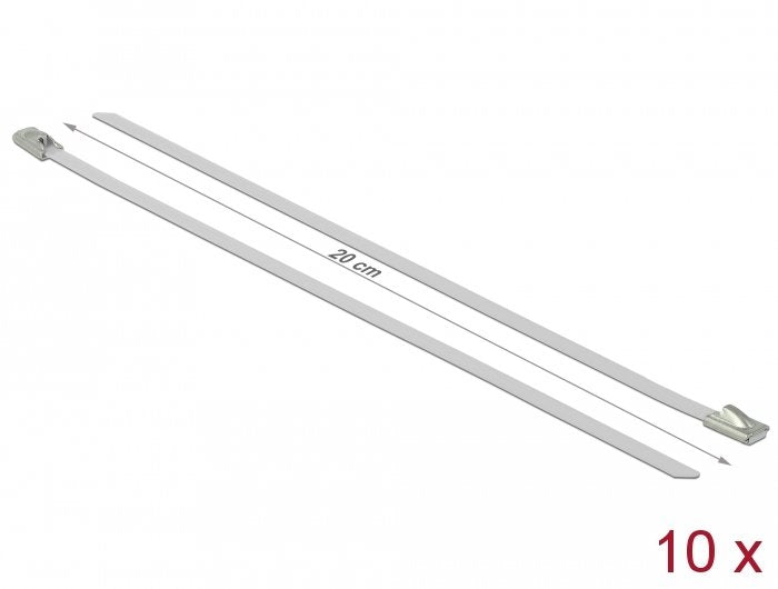 EAN 4043619188178 - DeLOCK 18817 presilla Acero Blanco 10 pieza(s) imagen 2