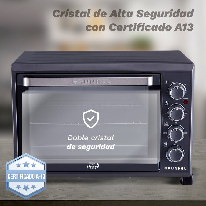 EAN 8426156019253 - Grunkel HR-38PRO horno 38 L 2000 W Negro, Acero imagen 5
