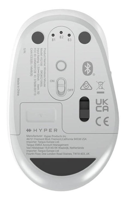 EAN 1220000630185 - HYPER HS2100GL ratón Universal mano derecha Bluetooth 2400 DPI imagen 6