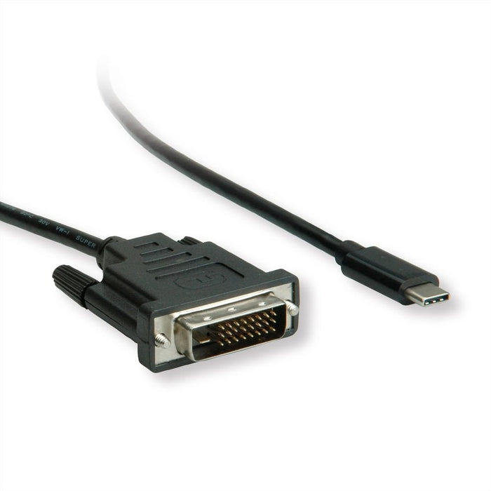 EAN 7611990145829 - ROLINE 11045831 2 m DVI-D USB Tipo C Negro imagen 3
