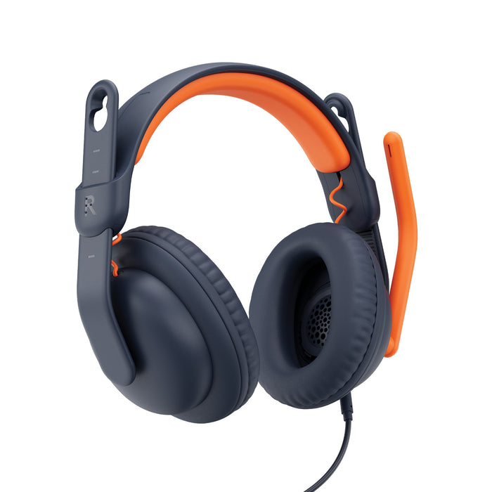 EAN 0097855190727 - Logitech Zone Learn Auriculares Alámbrico Diadema Educación USB Tipo C Azul, Naranja imagen 5