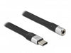 EAN 4043619869428 - DeLOCK 86942 cable de teléfono móvil Negro, Plata 0,1 m USB C 3,5mm imagen 2