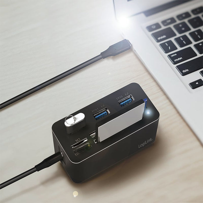 EAN 4052792061314 - LogiLink CR0046 base para portátil y replicador de puertos Alámbrico USB 3.2 Gen 1 (3.1 Gen 1) Type-C Neg imagen 3