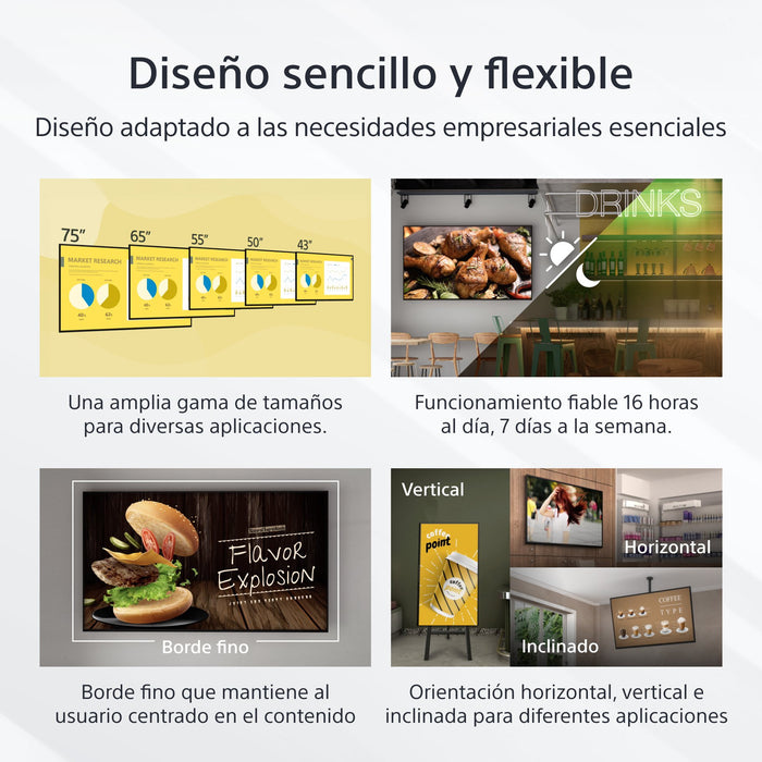 EAN 4548736156265 - Sony FW-50EZ20L pantalla de señalización Pantalla plana para señalización digital 127 cm (50") LED Wifi 3 imagen 3