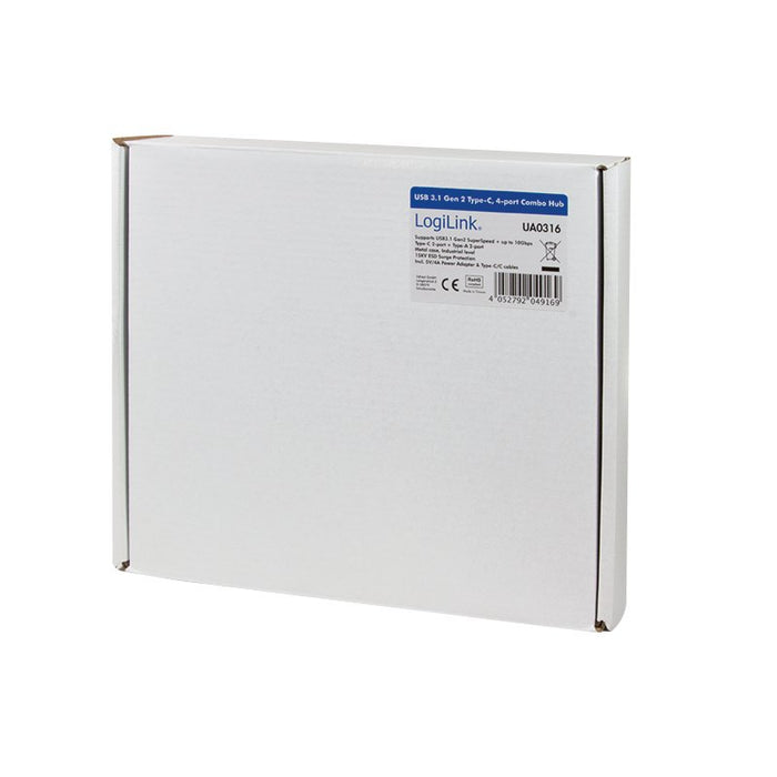 EAN 4052792049169 - LogiLink UA0316 hub de interfaz 10000 Mbit/s Negro imagen 2