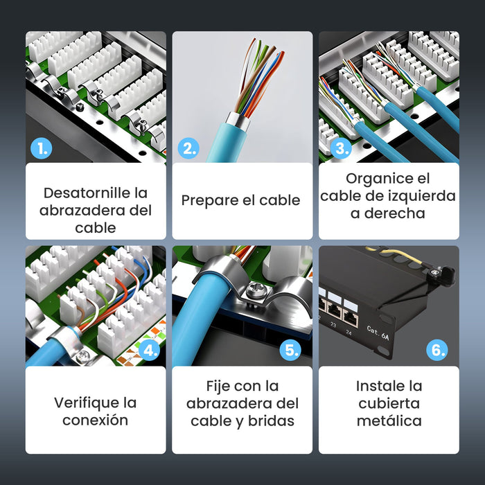 EAN 5907207228266 - Extralink CAT6A STP Patchpanel 24 porty imagen 9