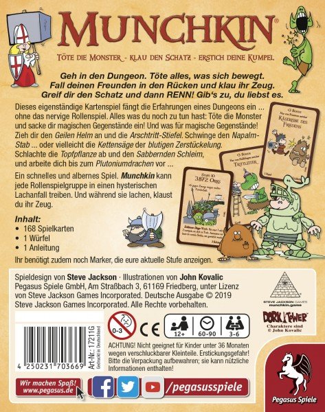 EAN 4250231703669 - Pegasus Munchkin Juego De Cartas Táctico imagen 4