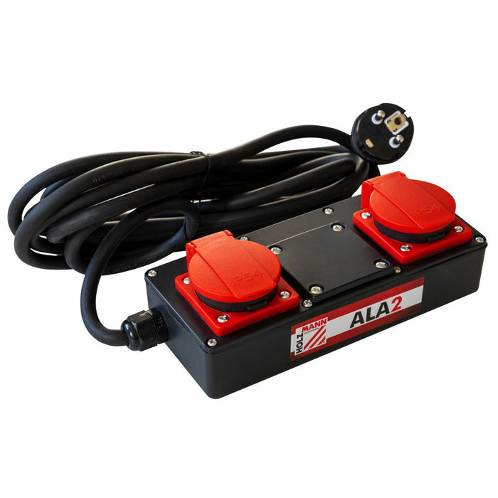 EAN 9120058378881 - Holzmann ALA2_230V unidad de distribución de energía (PDU) 2 salidas AC Negro, Rojo imagen 1