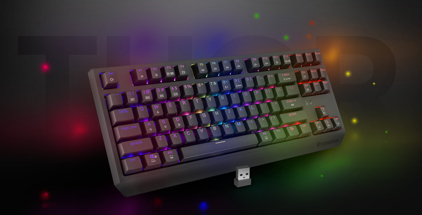 EAN 5901969443806 - GENESIS Thor 230 TKL teclado Juego USB + RF Wireless + Bluetooth QWERTY Negro imagen 18
