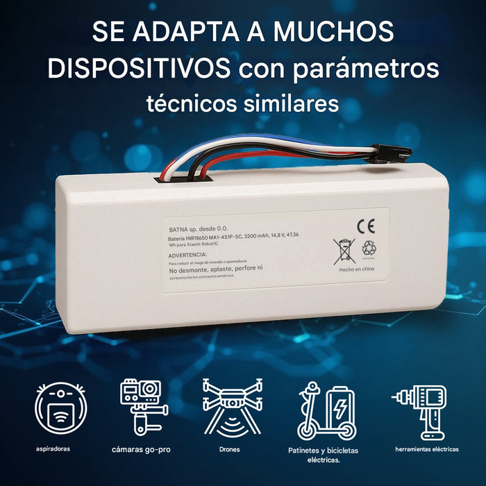 EAN 5906168635182 - Extralink Xiaomi Robot 1C P1904-4S1P-MM, 3200mAh, 47,36Wh | Baterij akumuliatorius | STYTJ01ZHM Mijia 1C  imagen 16