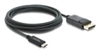 EAN 4043619817023 - DeLOCK 81702 adaptador de cable de vídeo 2 m USB Tipo C DisplayPort Negro imagen 1