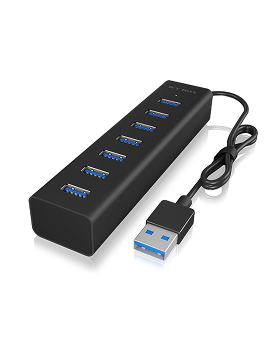 EAN 4250078171546 - ICY BOX IB-HUB1700-U3 USB 3.2 Gen 1 (3.1 Gen 1) Type-A 5000 Mbit/s Negro imagen 2
