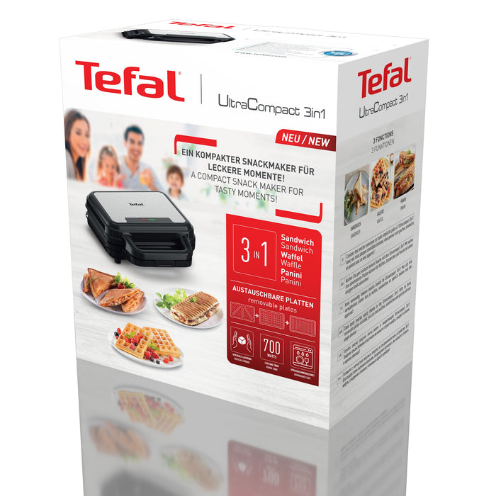 EAN 3016661177057 - Tefal SW383D10 sandwichera 700 W Negro, Acero inoxidable imagen 15