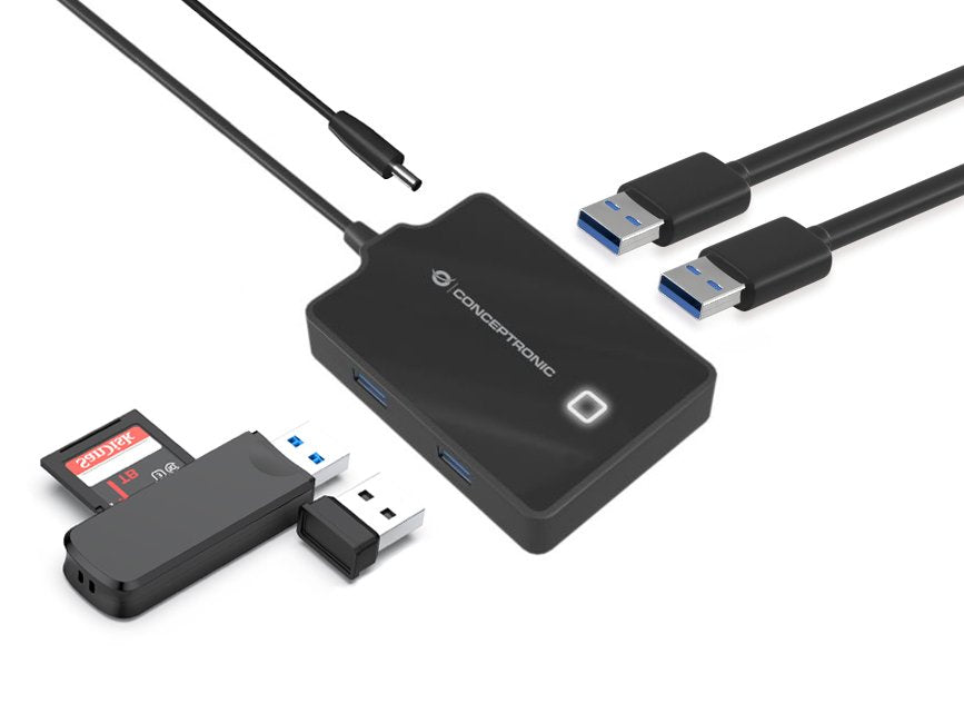 EAN 4015867226896 - Conceptronic HUBBIES11BP base para portátil y replicador de puertos USB 3.2 Gen 1 (3.1 Gen 1) Type-A Negr imagen 4