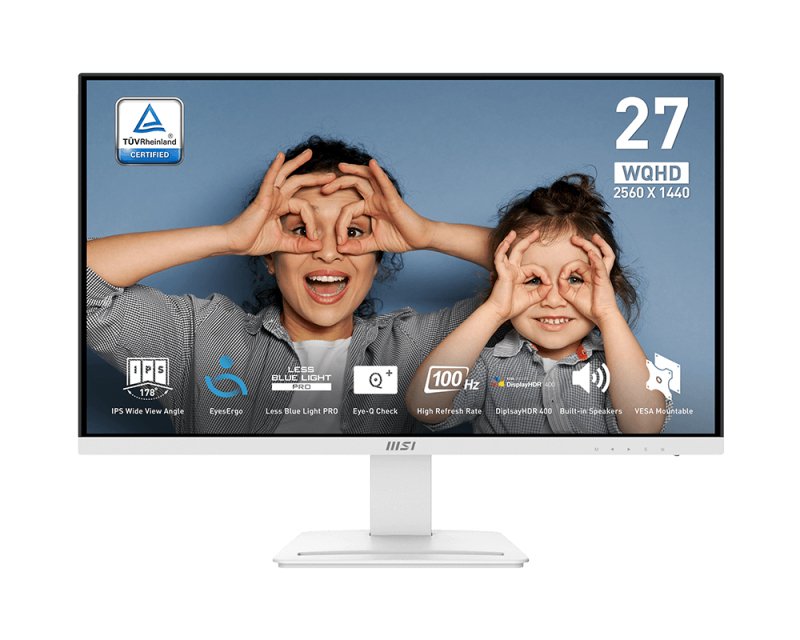 EAN 4711377212861 - MSI Pro MP273QWDE E2 pantalla para PC 68,6 cm (27") 2560 x 1440 Pixeles Wide Quad HD LCD Blanco imagen 1