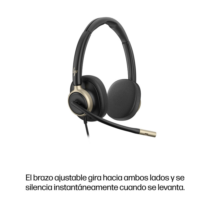 EAN 0199764365620 - HP Poly Mission 825 Stereo USB Wired Headset (Bulk) Negro imagen 12