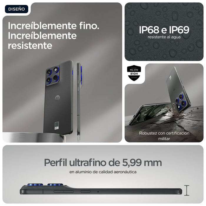 EAN 8033779083891 - Motorola edge 70 17 cm (6.7") SIM doble Android 16.0 5G USB Tipo C 12 GB 512 GB 4800 mAh Gris imagen 13