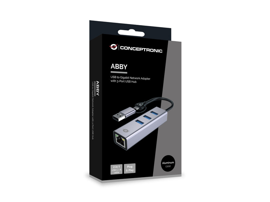 EAN 4015867243695 - Conceptronic ABBY25G base para portátil y replicador de puertos Alámbrico USB 3.2 Gen 1 (3.1 Gen 1) Type- imagen 5
