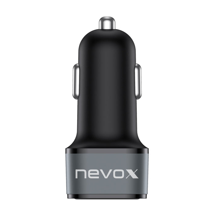EAN 4250686410204 - nevox CC-2020 Cámara digital, MP3, PDA, Smartphone Negro Encendedor de cigarrillos Carga rápida Auto imagen 3