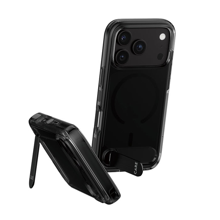 EAN 5715685043871 - PanzerGlass CARE™ by ® Kickstand Case Smokey w. Black MagSafe iPhone 2026 Pro | 17 Pro funda para teléfon imagen 1