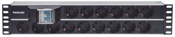 EAN 0766623714051 - Intellinet 714051 unidad de distribución de energía (PDU) 15 salidas AC 2U Aluminio, Negro imagen 3