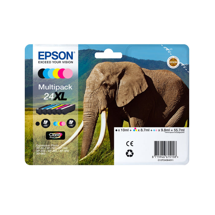 EAN 8715946625317 - Epson Elephant Singlepack 24 cartucho de tinta 1 pieza(s) Original Rendimiento estándar Negro imagen 2