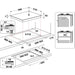 EAN 8003437605567 - Whirlpool AKT 625/WH Negro, Blanco Integrado 60 cm Encimera de gas 4 zona(s) imagen 2