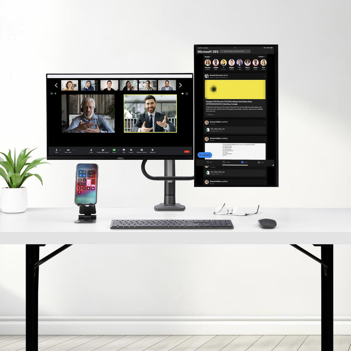 EAN 65030906340 - StarTech.com H2M1AS2-MONITOR-ARM soporte para monitor 68,6 cm (27") Escritorio Negro imagen 10