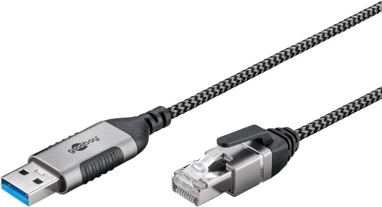EAN 4040849743948 - Goobay 74394 cambiador de género para cable USB 3.0 type A RJ45 Negro, Plata imagen 3