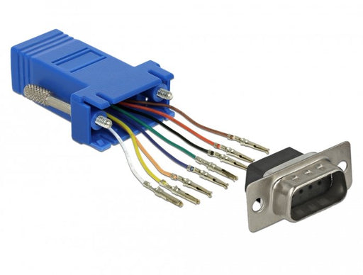 EAN 4043619661671 - DeLOCK 66167 cambiador de género para cable Sub-D Rj-45 Negro, Azul, Acero inoxidable imagen 1