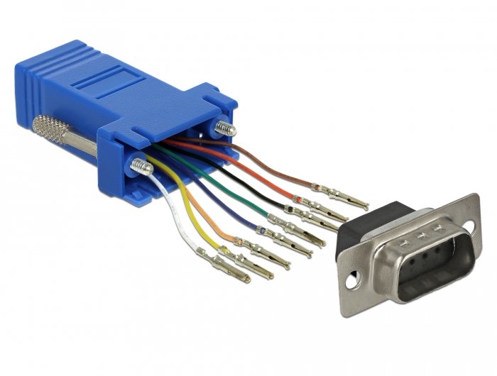 EAN 4043619661671 - DeLOCK 66167 cambiador de género para cable Sub-D Rj-45 Negro, Azul, Acero inoxidable imagen 1