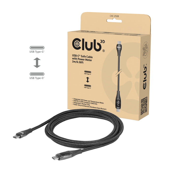 EAN 8719214473891 - CLUB3D CAC-2508 cable USB USB C 0 Gbit/s Negro imagen 1