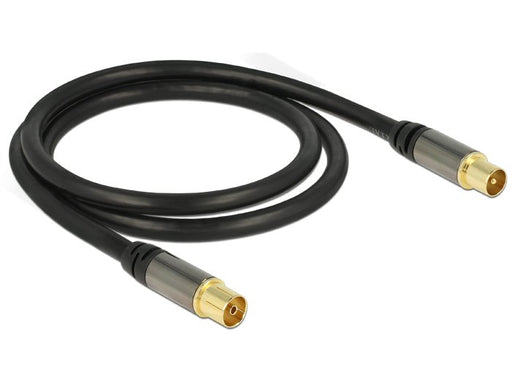 EAN 4043619889228 - DeLOCK 88922 cable coaxial RG-6/U 1 m IEC Negro imagen 1