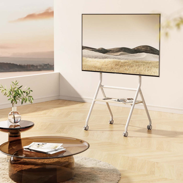 EAN 8435739902363 - AISENS FT86FE-331 soporte para pantalla de señalización 2,18 m (86") Blanco, Madera imagen 5